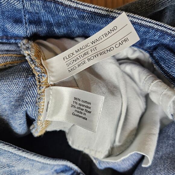 Lane Bryant Mid Rise Boyfriend Capri Signature Fit Flex Magic Waistband Size 16 - Picture 6 of 10